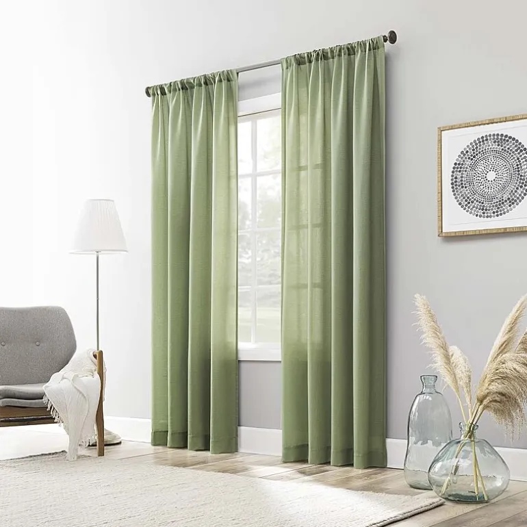 No 918 Amalfi Rod Pocket Sheer Single Curtain Panel