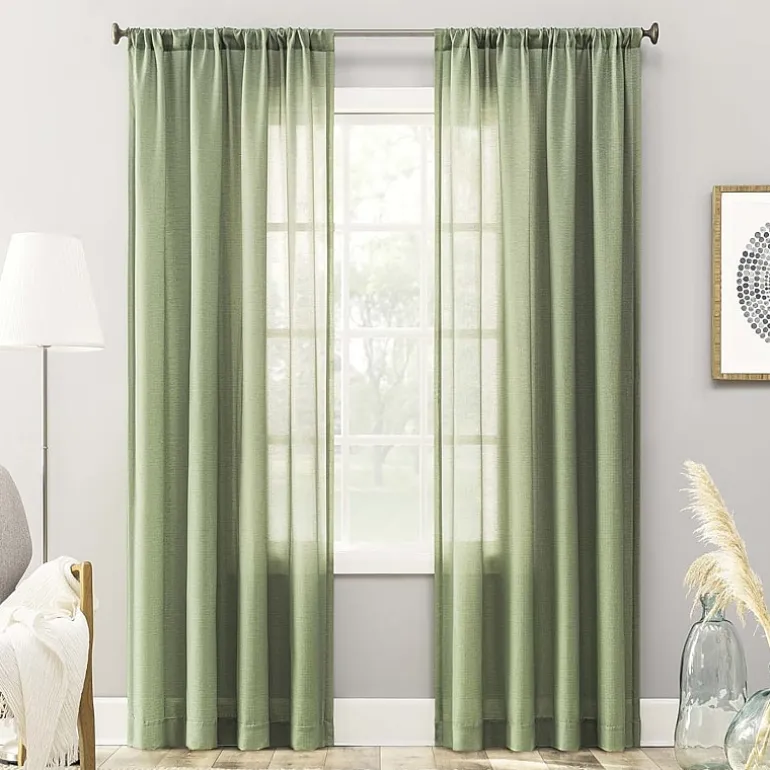 No 918 Amalfi Rod Pocket Sheer Single Curtain Panel