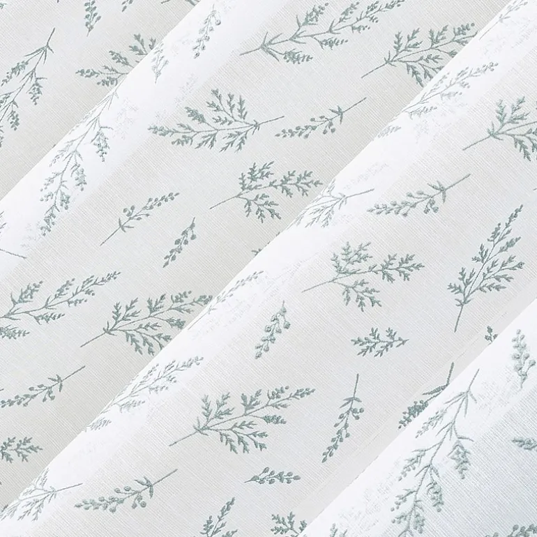 No 918 Briarwood Delicate Leaf Textured Rod Pocket Light-Filtering Single Curtain Panel
