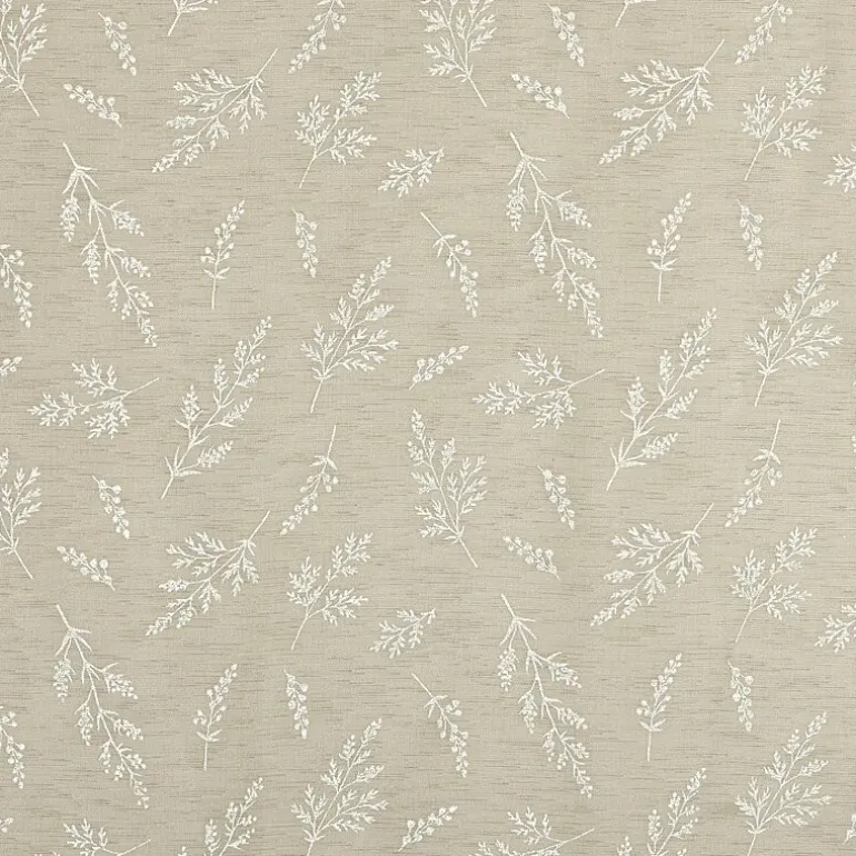 No 918 Briarwood Delicate Leaf Textured Rod Pocket Light-Filtering Single Curtain Panel