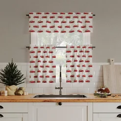 No 918 Christmas Truck Rod Pocket Tailored Valance