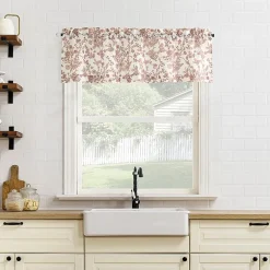 No 918 Elara Tonal Botanical 2-pc. Rod Pocket Window Tier