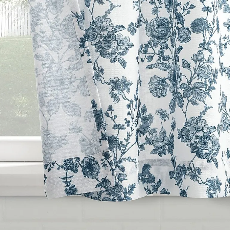 No 918 Elara Tonal Botanical 2-pc. Rod Pocket Window Tier