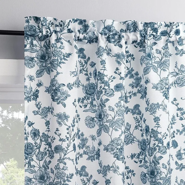 No 918 Elara Tonal Botanical 2-pc. Rod Pocket Window Tier