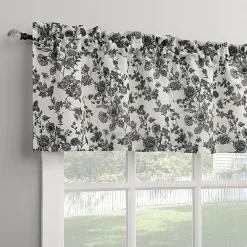 No 918 Elara Tonal Botanical Rod Pocket Tailored Valance