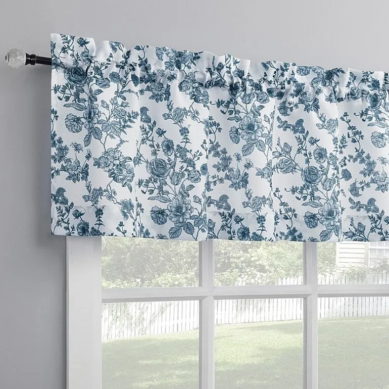 No 918 Elara Tonal Botanical Rod Pocket Tailored Valance