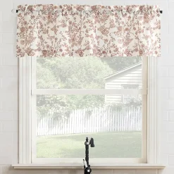 No 918 Elara Tonal Botanical Rod Pocket Tailored Valance