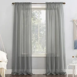 No 918 Emily Rod Pocket Sheer Single Curtain Panel