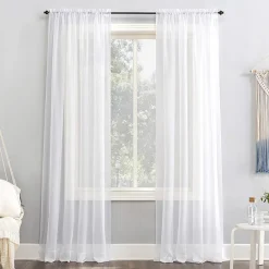 No 918 Emily Rod Pocket Sheer Single Curtain Panel