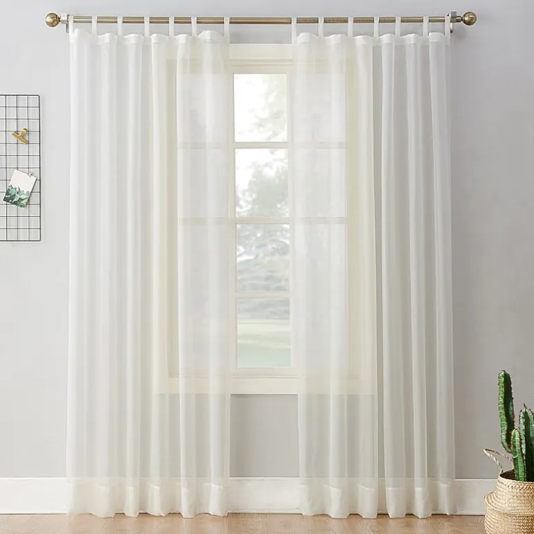 No 918 Emily Tab Top Sheer Single Curtain Panel