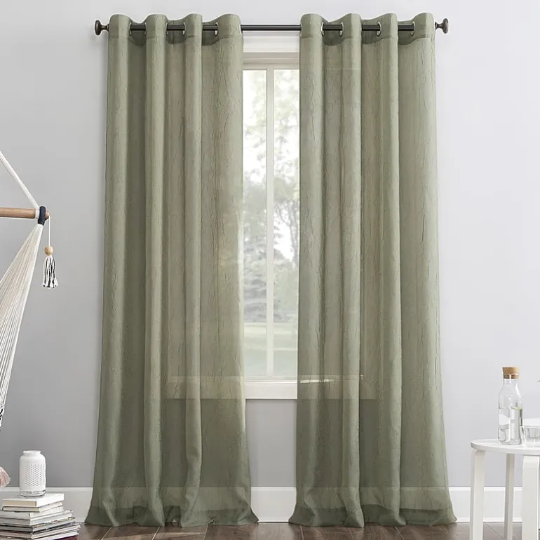 No 918 Erica Grommet Top Sheer Single Curtain Panel