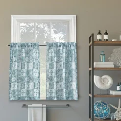 No 918 Genoa Mosaic 2-pc. Rod Pocket Window Tier