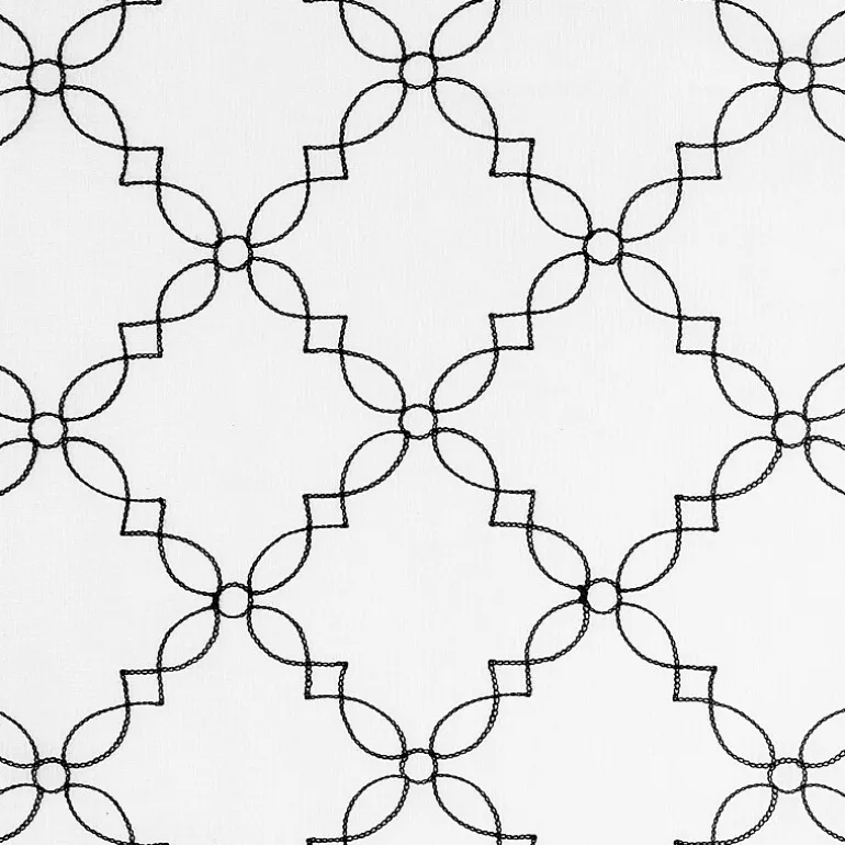 No 918 Harmon Embroidered Grommet Top Light-Filtering Set of 4 Curtain Panel
