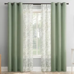 No 918 Harmon Print Grommet Top Light-Filtering Set of 4 Curtain Panel
