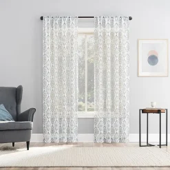 No 918 Harmon Print Grommet Top Light-Filtering Set of 4 Curtain Panel