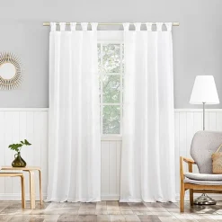 No 918 Hathaway Tab Top Sheer Single Curtain Panel