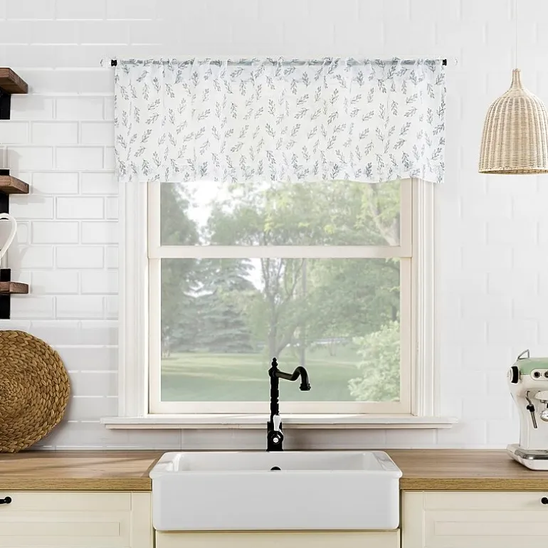 No 918 Hawthorne Floral Leaf 2-pc. Rod Pocket Window Tier
