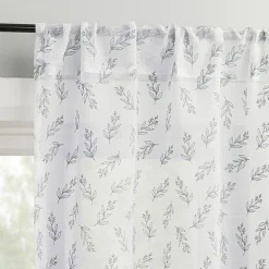 No 918 Hawthorne Floral Leaf 2-pc. Rod Pocket Window Tier