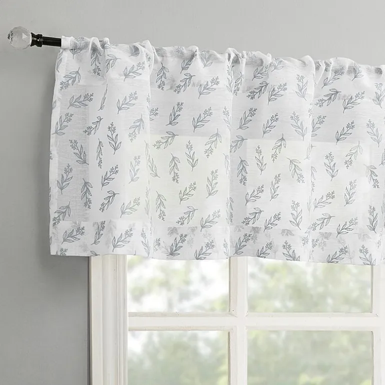 No 918 Hawthorne Floral Leaf Rod Pocket Tailored Valance