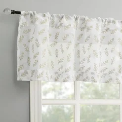 No 918 Hawthorne Floral Leaf Rod Pocket Tailored Valance