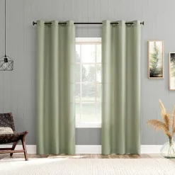 No 918 Landon Textured Grommet Top Light-Filtering Single Curtain Panel