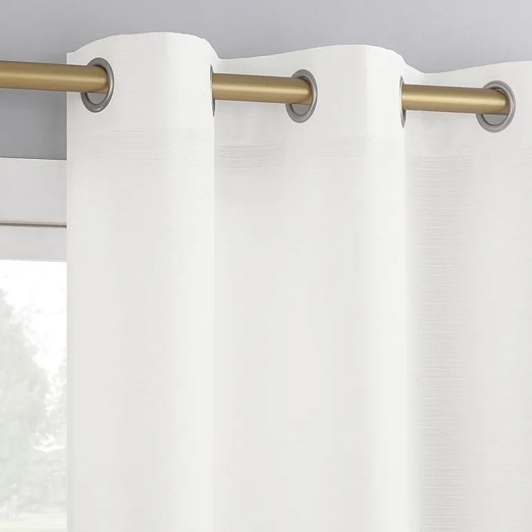No 918 Landon Textured Grommet Top Light-Filtering Single Curtain Panel