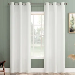 No 918 Landon Textured Grommet Top Light-Filtering Single Curtain Panel