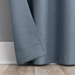 No 918 Landon Textured Grommet Top Light-Filtering Single Curtain Panel