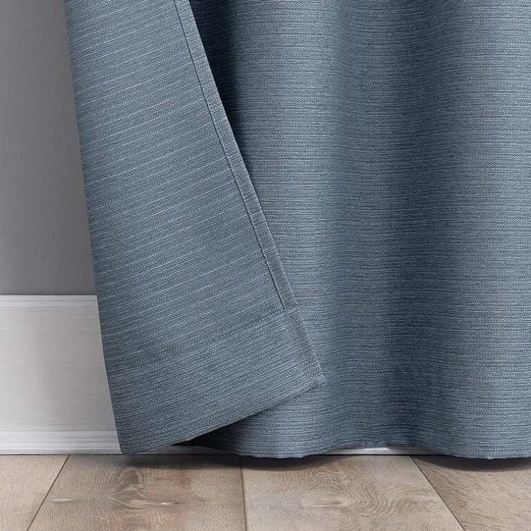 No 918 Landon Textured Grommet Top Light-Filtering Single Curtain Panel