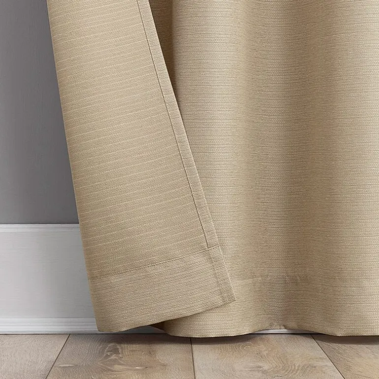 No 918 Landon Textured Grommet Top Light-Filtering Single Curtain Panel