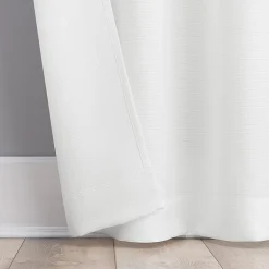 No 918 Landon Textured Grommet Top Light-Filtering Single Curtain Panel