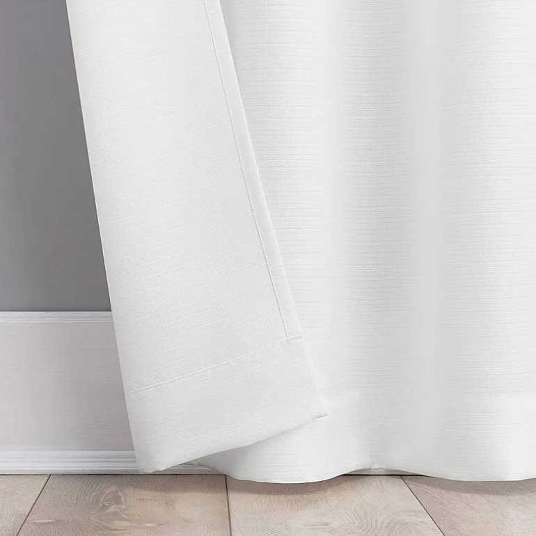 No 918 Landon Textured Grommet Top Light-Filtering Single Curtain Panel
