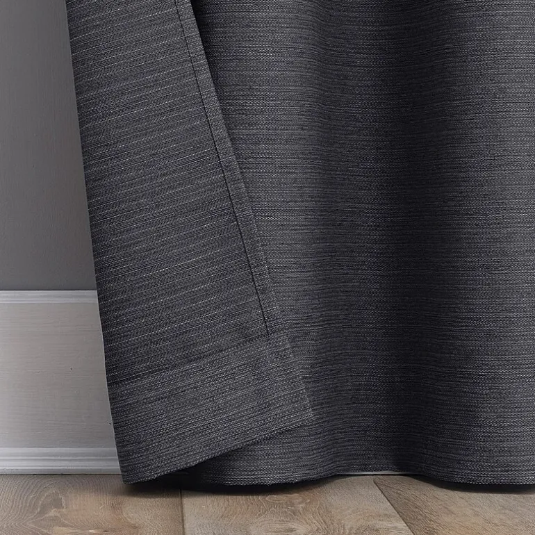 No 918 Landon Textured Grommet Top Light-Filtering Single Curtain Panel