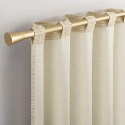 No 918 Laurel Space Dyed Textured Back Tab Light-Filtering Single Curtain Panel