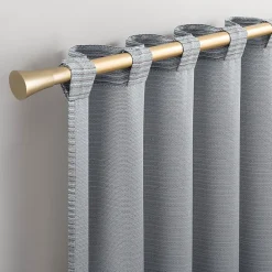 No 918 Laurel Space Dyed Textured Back Tab Light-Filtering Single Curtain Panel