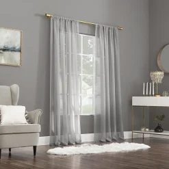 No 918 Mallory Rod Pocket Sheer Single Curtain Panel