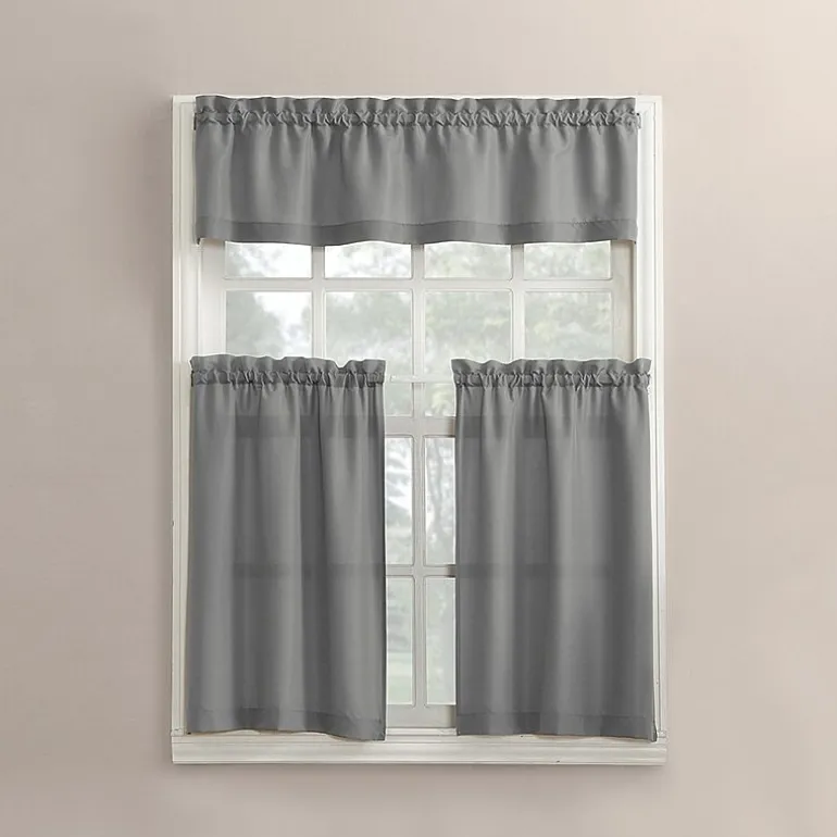 No 918 Martine 3-pc. Rod Pocket Window Tier