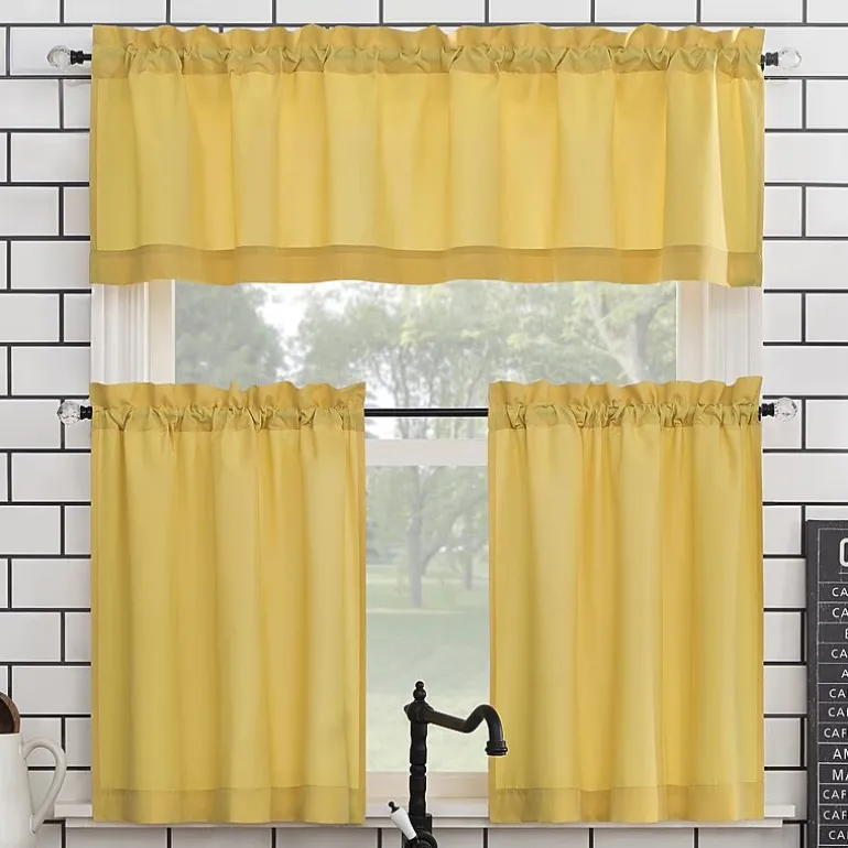 No 918 Martine 3-pc. Rod Pocket Window Tier