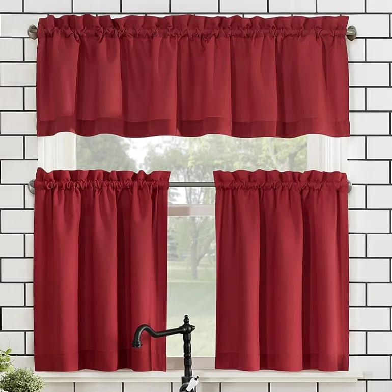 No 918 Martine 3-pc. Rod Pocket Window Tier
