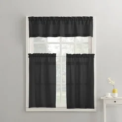 No 918 Martine 3-pc. Rod Pocket Window Tier