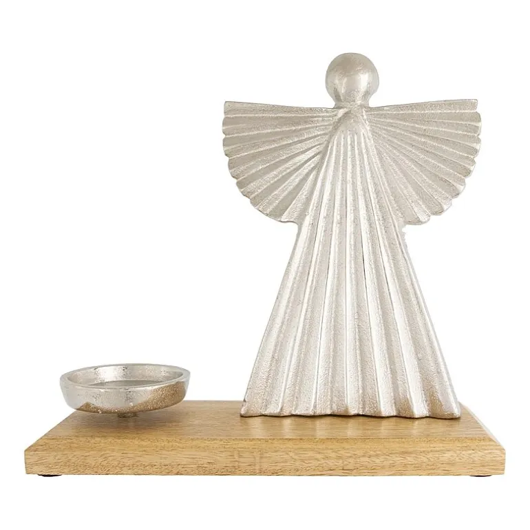 Northlight 10" Angel Metal Candle Holder