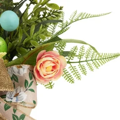 Northlight 12" Boxed Floral Arrangement With Bunny Floral Arrangement