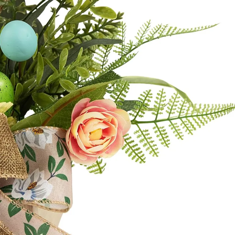 Northlight 12" Boxed Floral Arrangement With Bunny Floral Arrangement