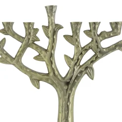 Northlight 11.5" Brass Menorah Candle Holder