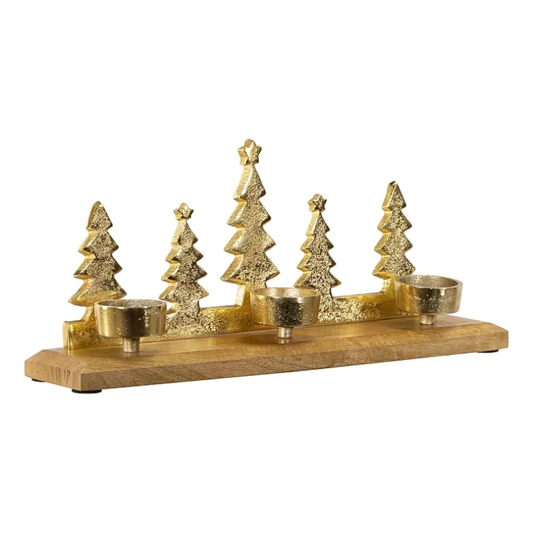 Northlight 13" Gold Metal Tealight Candle Holder