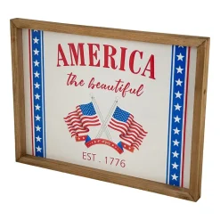 Northlight 15.75in America The Beautiful Wall Sign