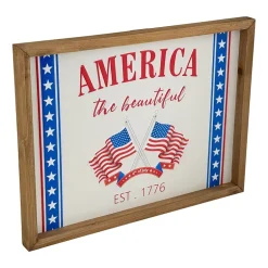 Northlight 15.75in America The Beautiful Wall Sign