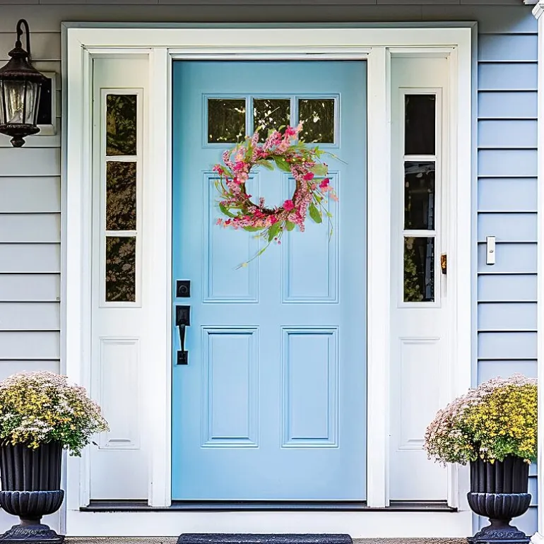 Northlight 18in Geranium And Berry Spring Floral Wreath