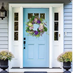 Northlight 26in Hydrangea And Foliage Floral Twig Wreath