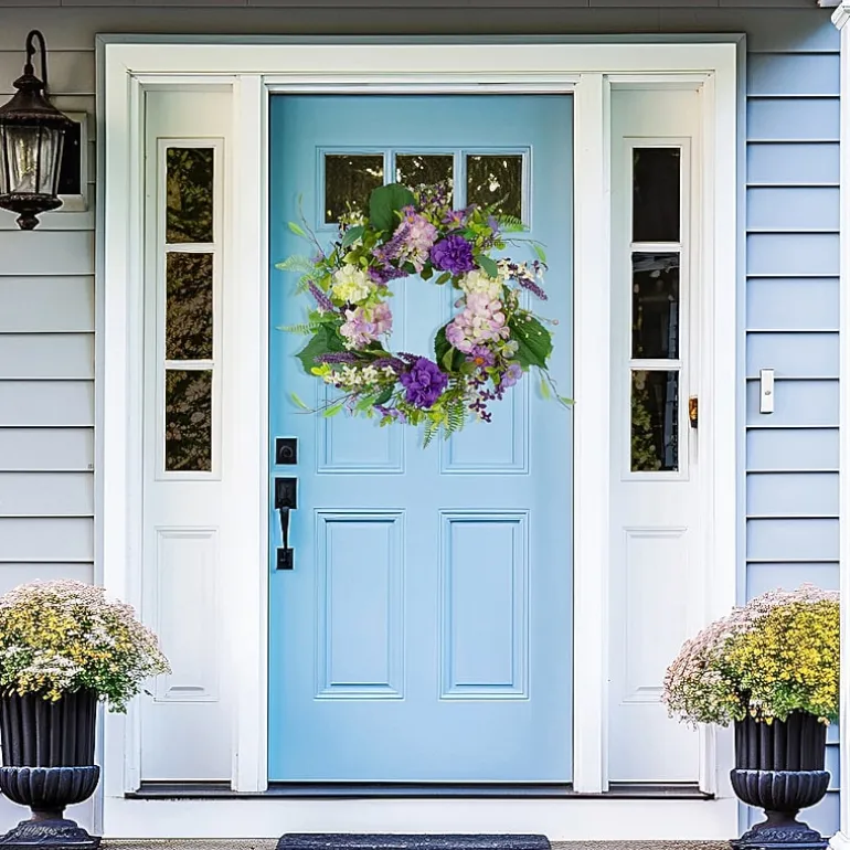 Northlight 26in Hydrangea And Foliage Floral Twig Wreath
